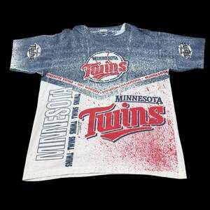 Vintage Minnesota Twins MLB 1991 World Series All Over Print Graphic T-Shirt